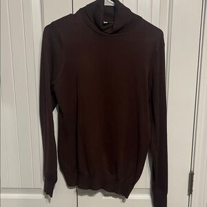 Classic Chocolate Turtleneck Sweater